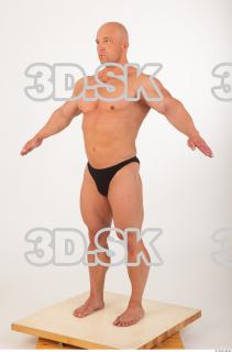 Whole body modeling swim suit photo reference of Sebastian 0047